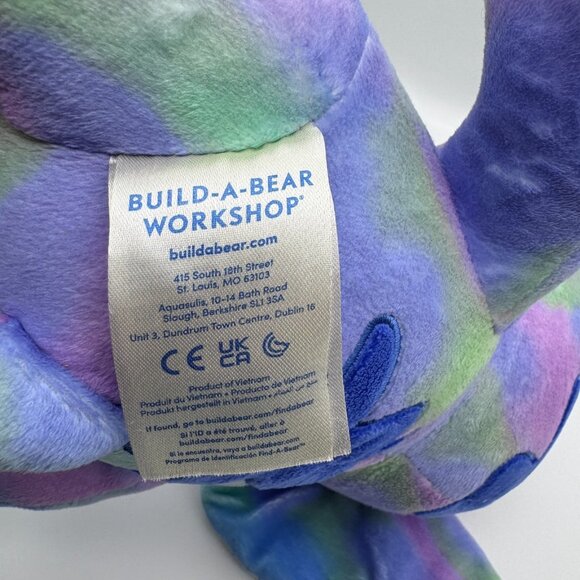 Build-A-Bear Disney Stitch Easter Pastel Plaid Tie-Dye Plush BAB 2021 - Picture 4 of 9